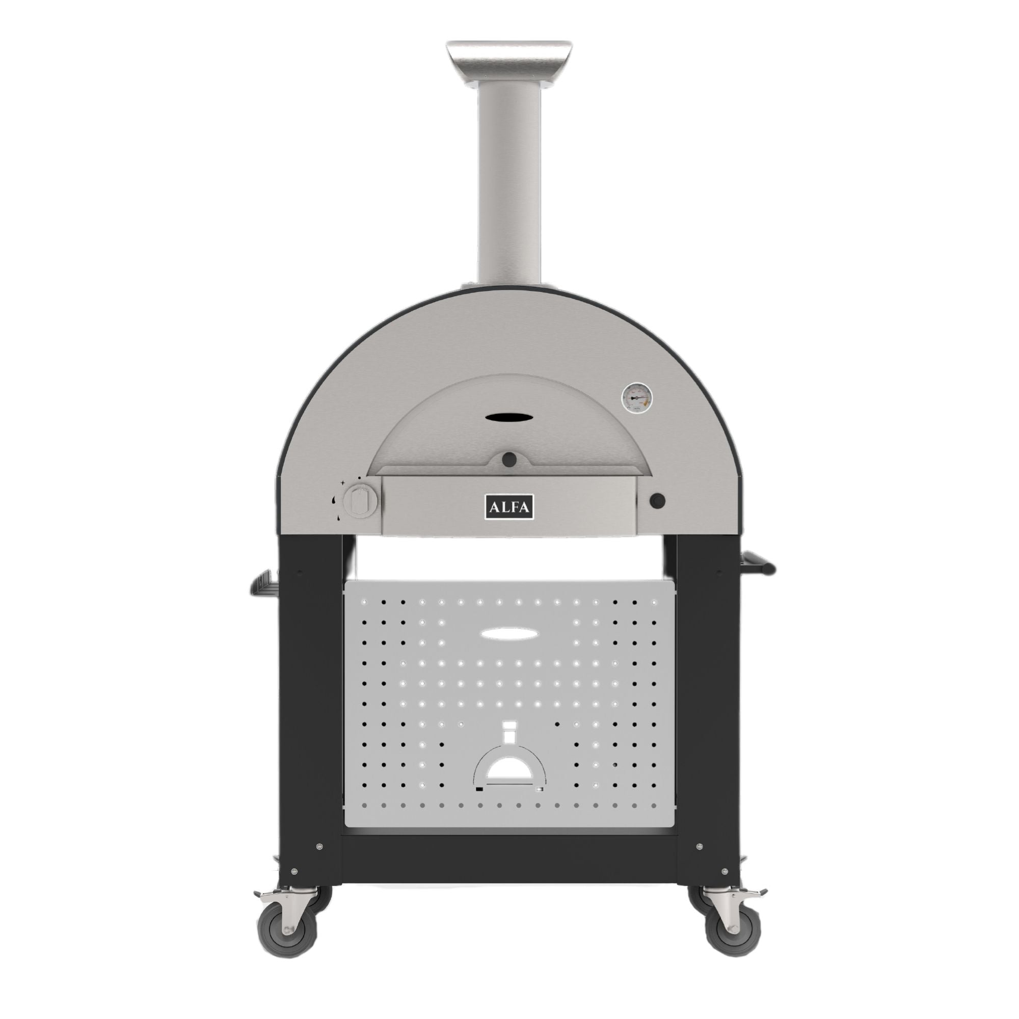 Alfa Classico 2 Pizze Freestanding Grey Pizza Oven